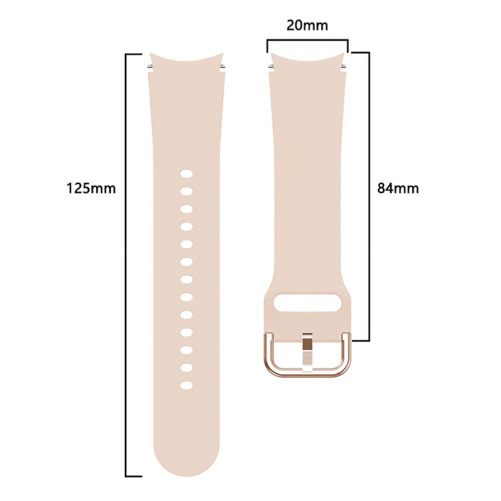  Silikon Armband För Galaxy Watch 4/5/5 Pro/6/7/FE Ljus Rosa