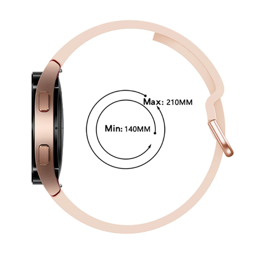  Silikon Armband För Galaxy Watch 4/5/5 Pro/6/7/FE Ljus Rosa