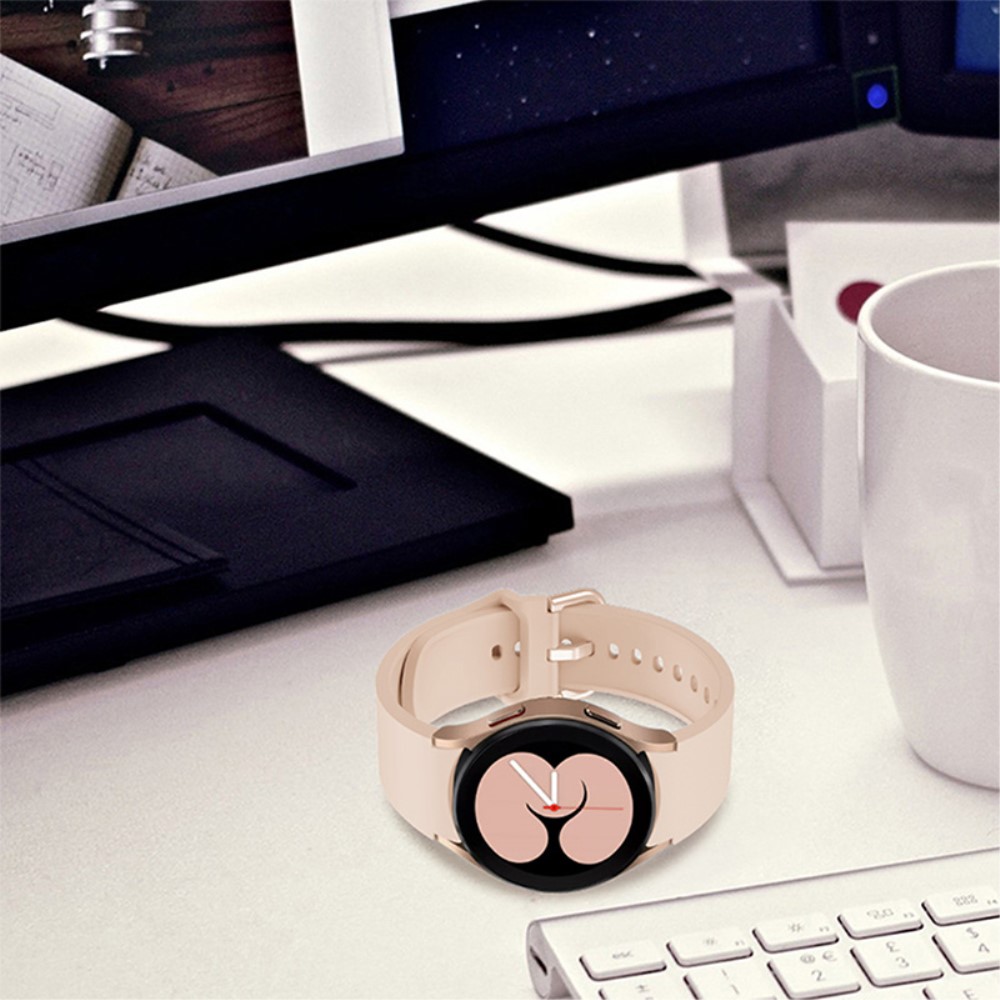  Silikon Armband För Galaxy Watch 4/5/5 Pro/6/7/FE Ljus Rosa