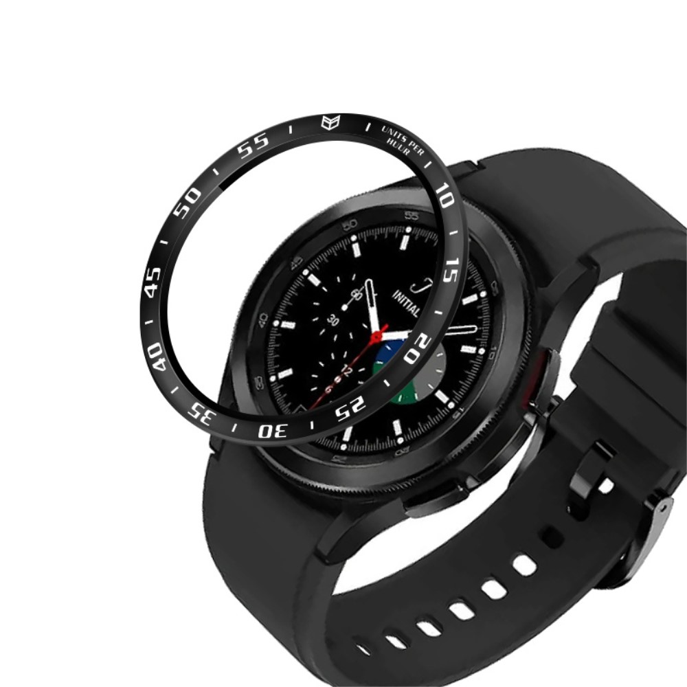  Bezel Skyddande Ring Galaxy Watch4 Classic 46mm - Svart/Vit