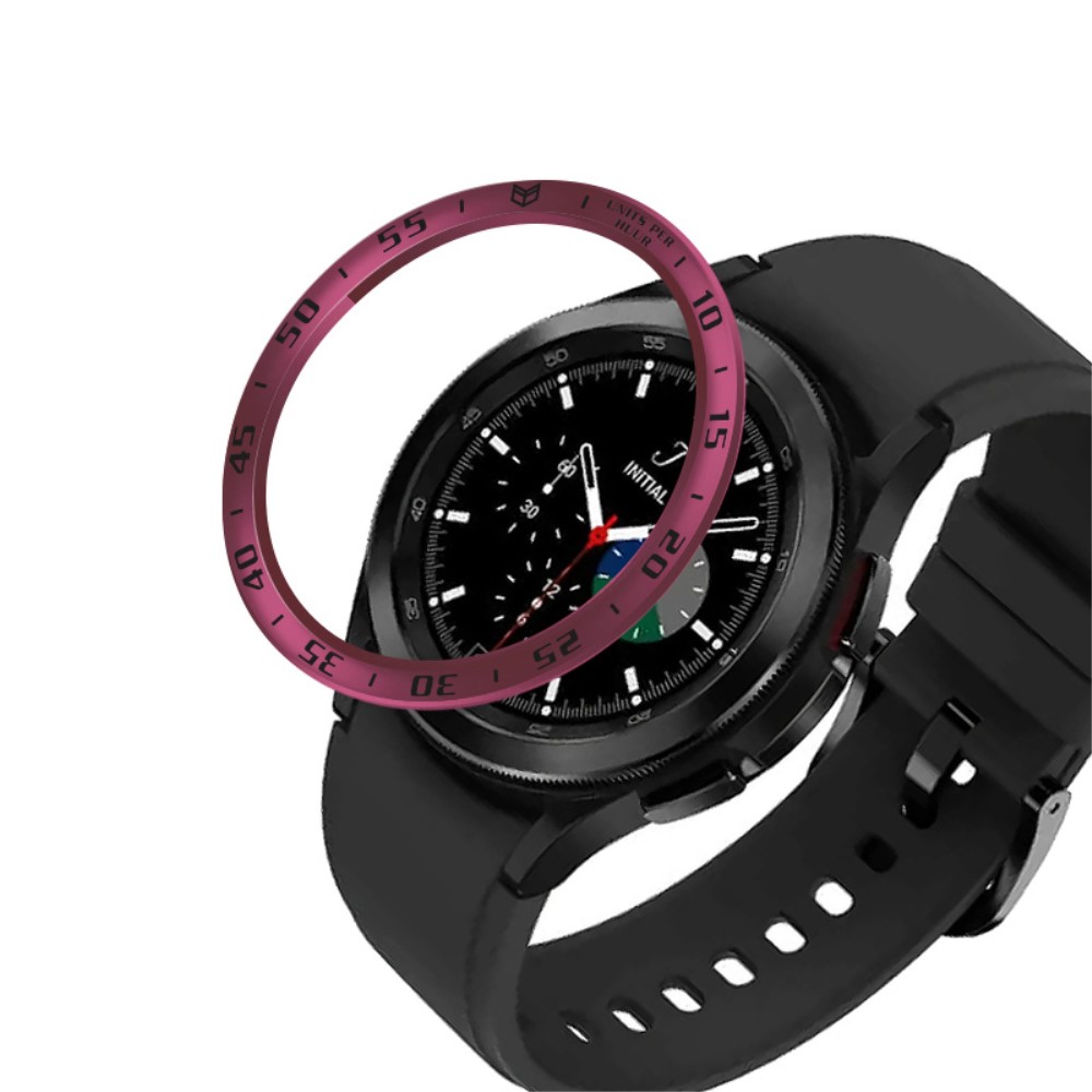  Bezel Skyddande Ring Galaxy Watch4 Classic 46mm - Vinröd/Svart