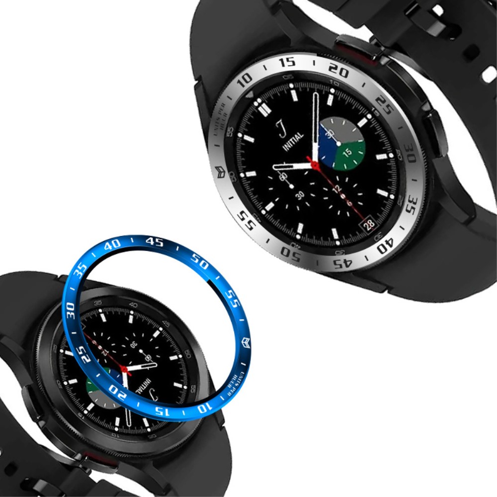  Bezel Skyddande Ring Galaxy Watch4 Classic 46mm - Blå/Vit