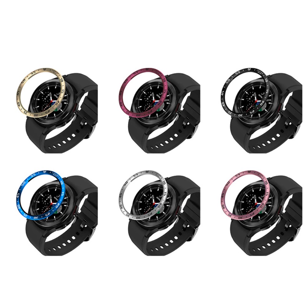  Bezel Skyddande Ring Galaxy Watch4 Classic 46mm - Blå/Vit