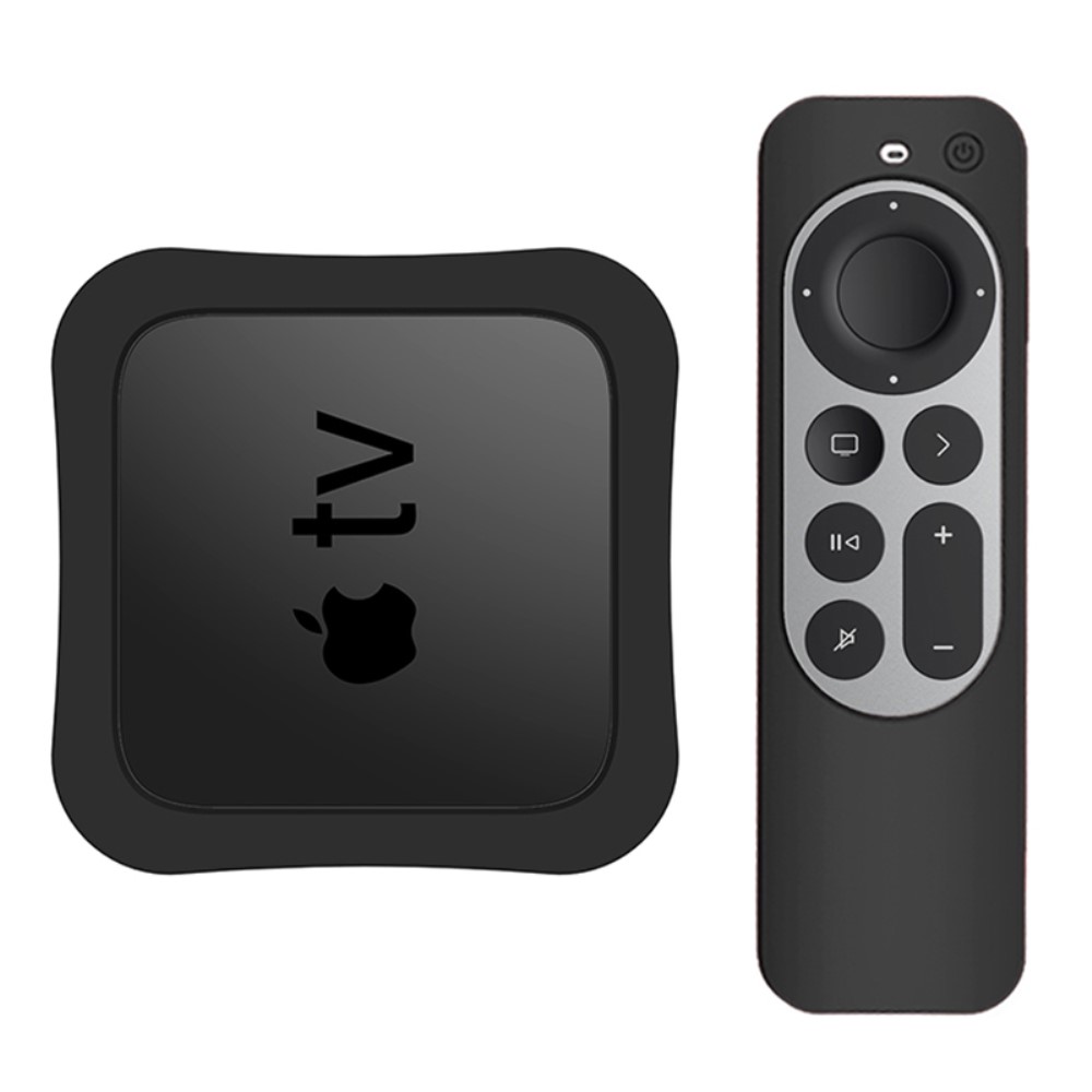  Apple TV 4K 2021 Silikonskal För Kontroll  Box - Svart