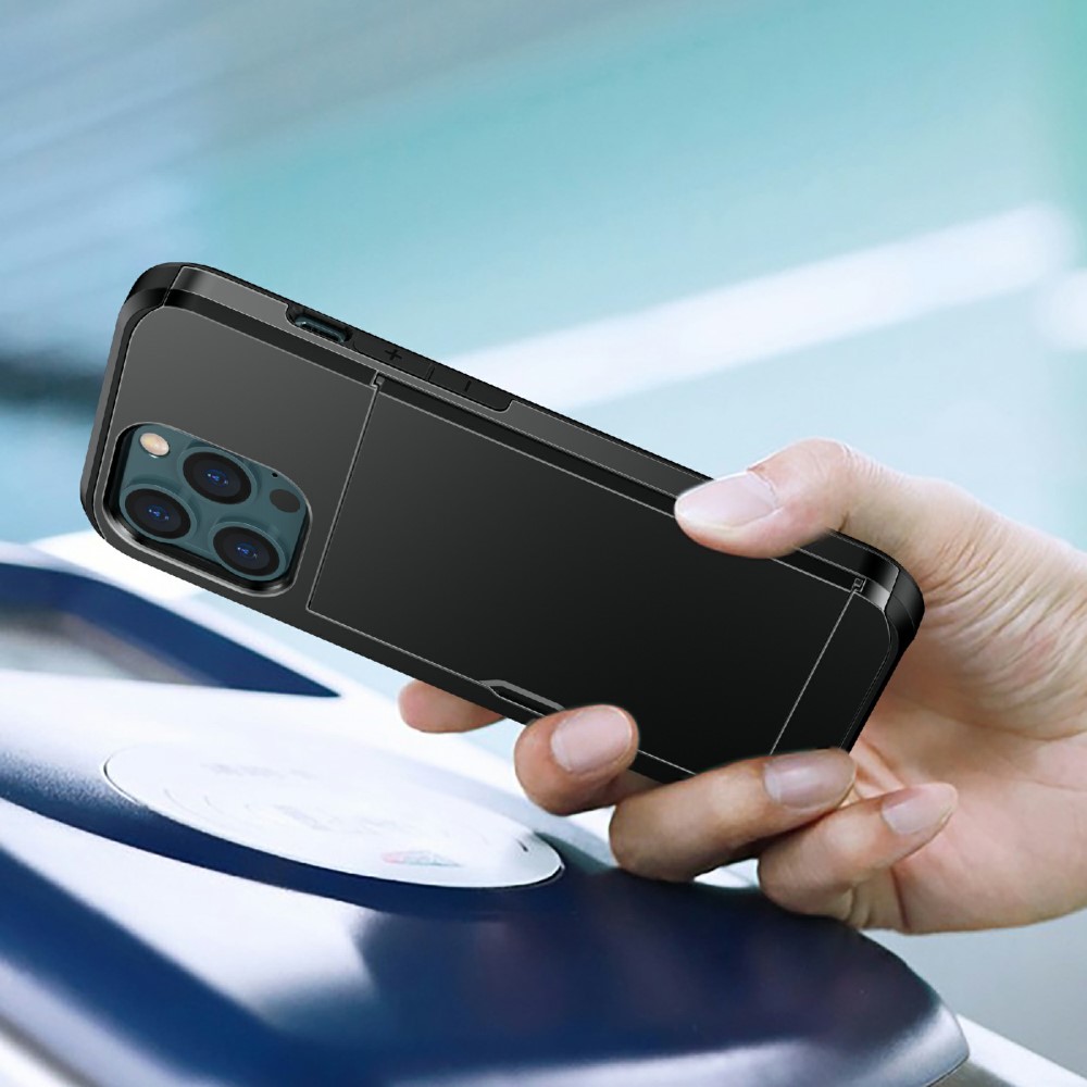  iPhone 13 - Hybrid Skal Med Kortfack - Blå