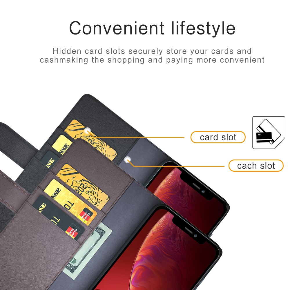  iPhone 13 - Premium Äkta Läder Fodral - Svart