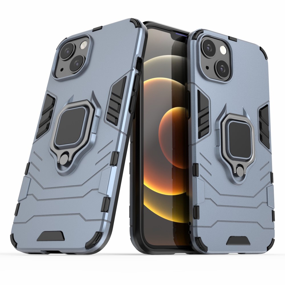  iPhone 13 - Hybrid Ring Skal - Navy Blue