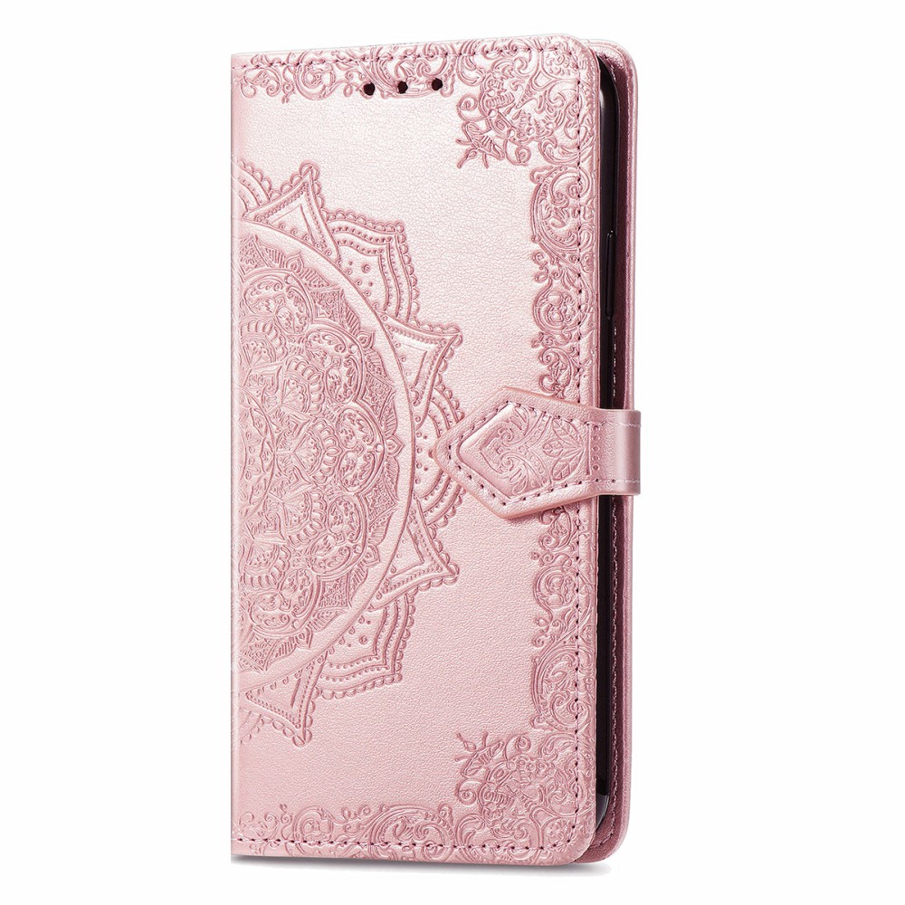  iPhone 13 - Mandala Läder Fodral - Roséguld