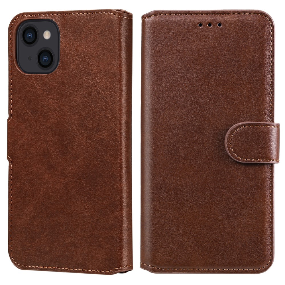  iPhone 13 - Solid Läder Fodral - Brun