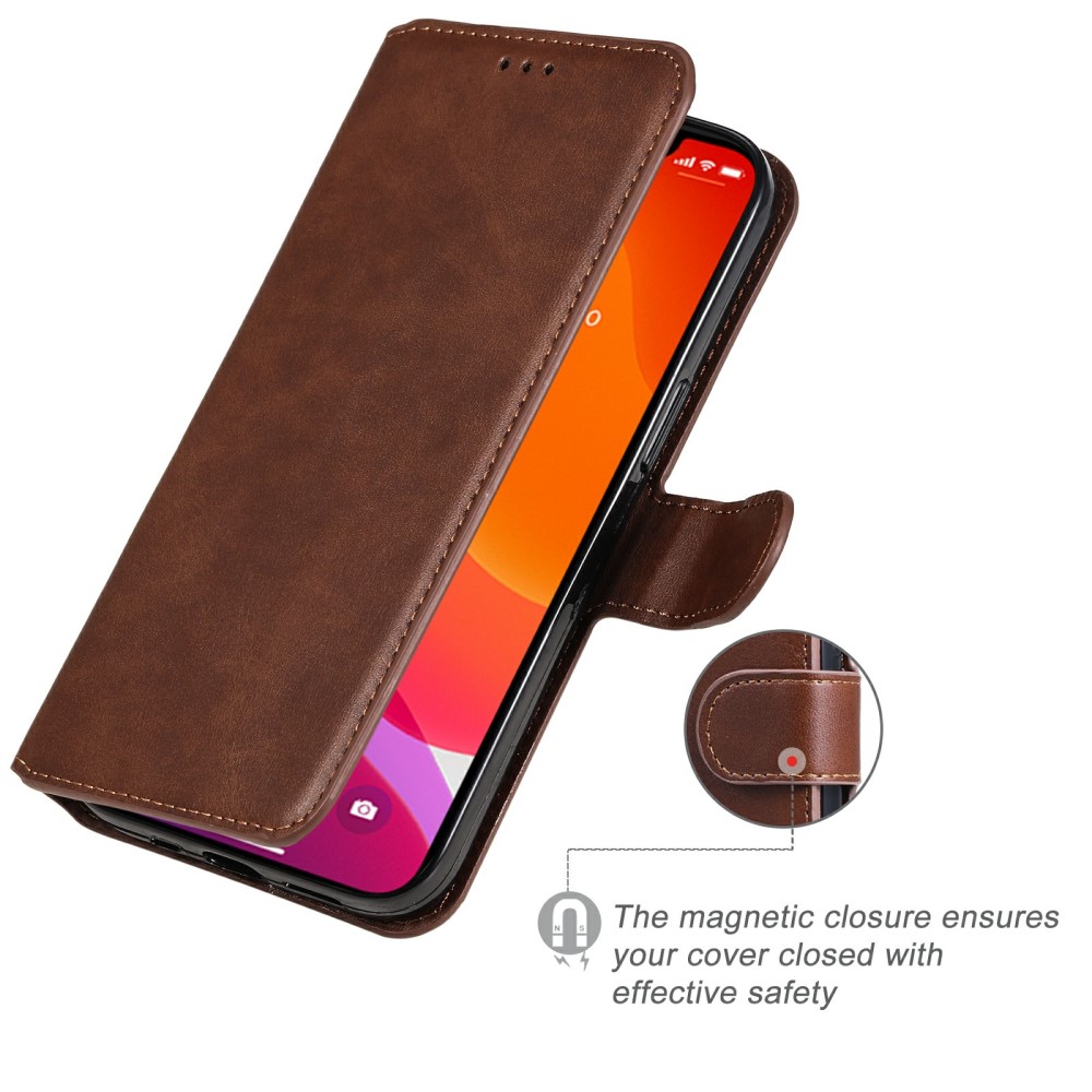  iPhone 13 - Solid Läder Fodral - Brun