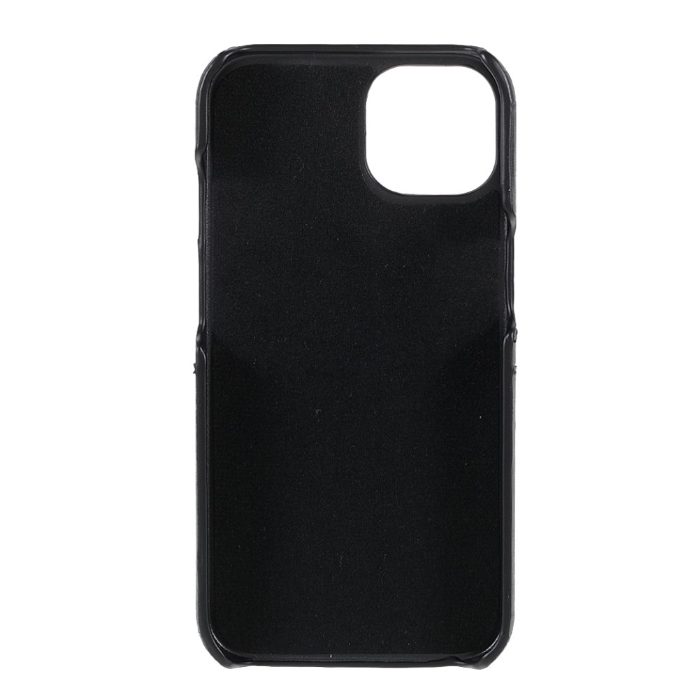  iPhone 13 - Mobilskal Läder Med Kortfack - Svart