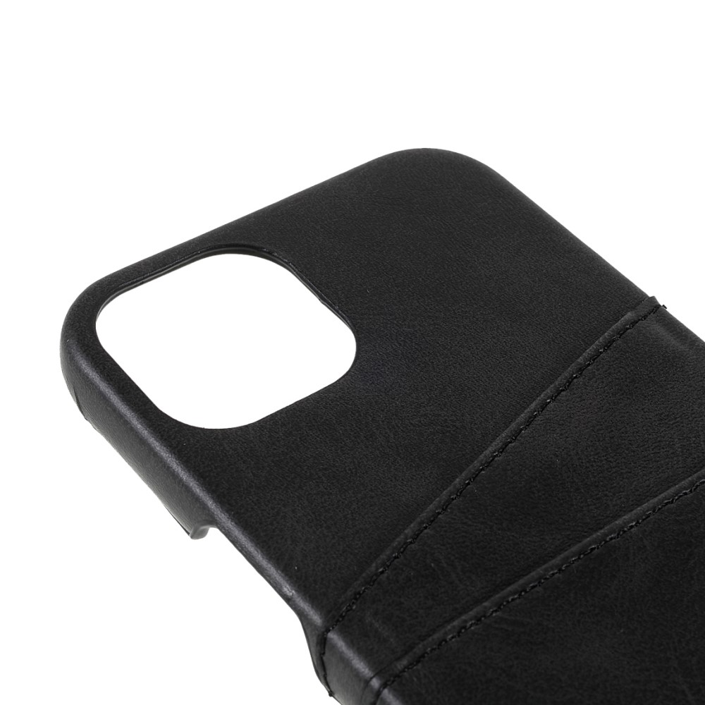  iPhone 13 - Mobilskal Läder Med Kortfack - Svart