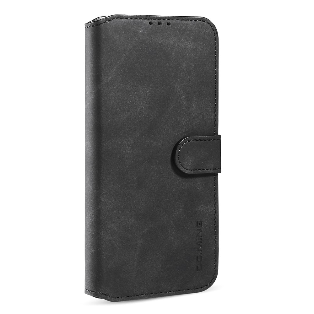 DG.MING iPhone 13 - DG.MING Retro Läder Fodral - Svart