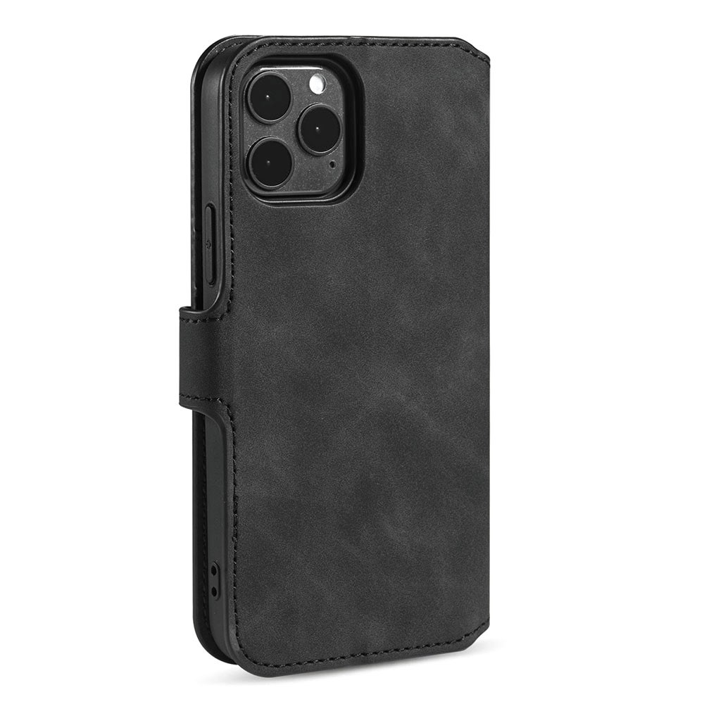 DG.MING iPhone 13 - DG.MING Retro Läder Fodral - Svart