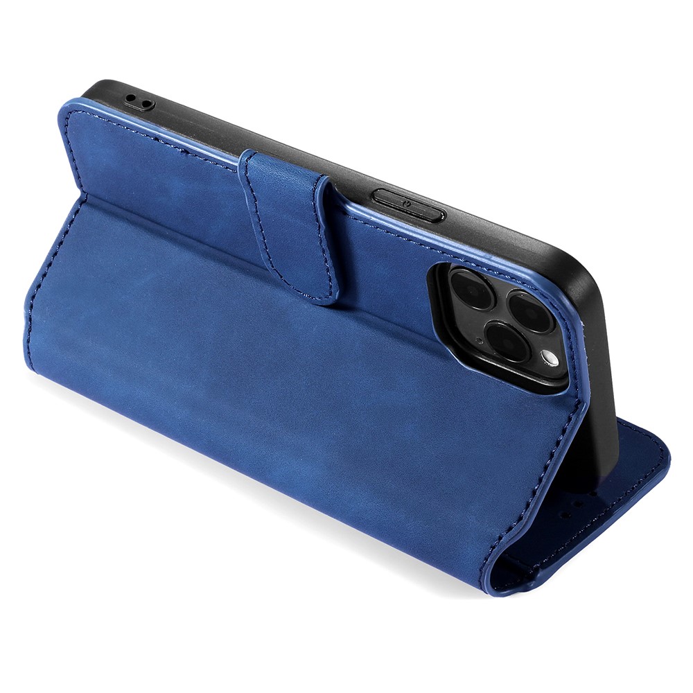 DG.MING iPhone 13 - DG.MING Retro Läder Fodral - Blå