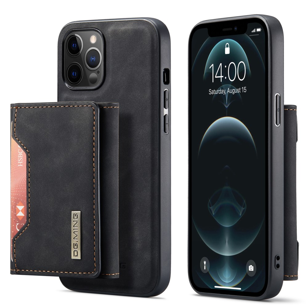 DG.MING iPhone 13 - DG.MING 2in1 Skal Magnetisk Avtagbart Kortfack - Svart