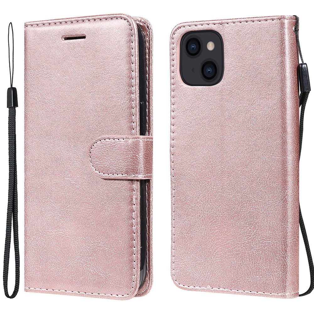  iPhone 13 - Solid Plånboksfodral - Roséguld