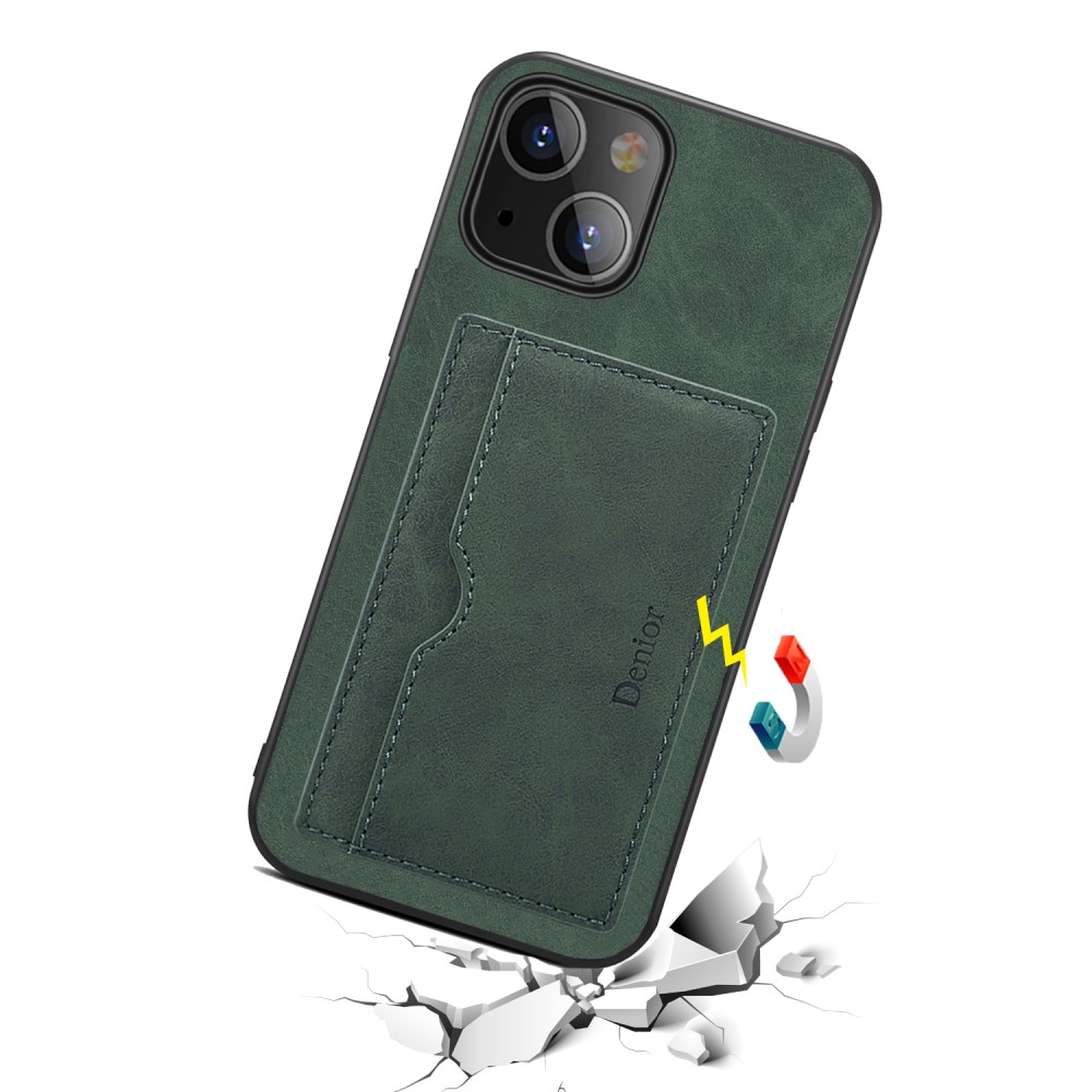  iPhone 13 - Hybrid Skal Kortfack Kickstand - Grön