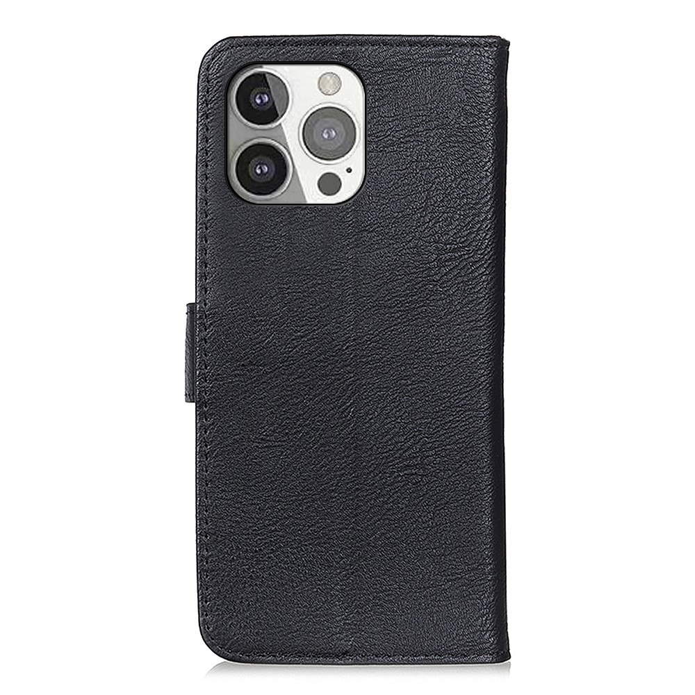 KHAZNEH iPhone 13 Pro - KHAZNEH Läder Fodral - Svart