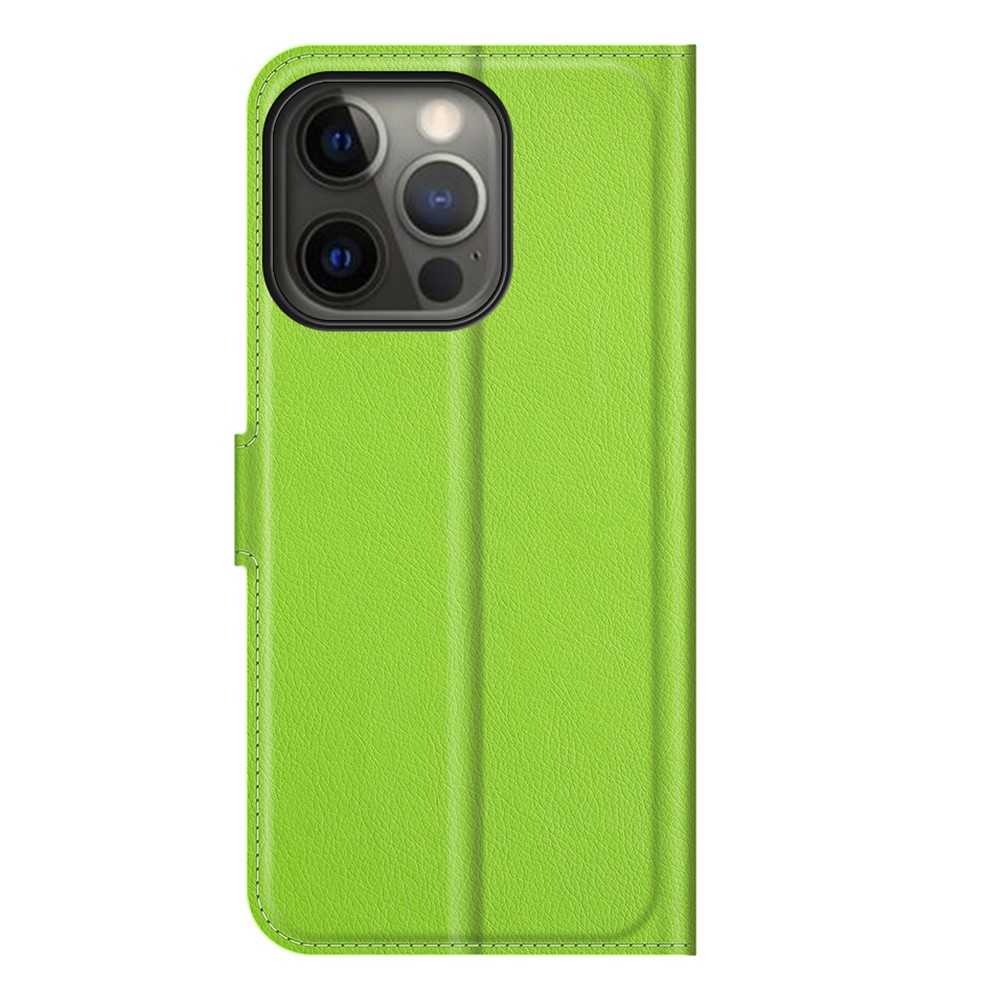  iPhone 13 Pro - Litchi Läder Fodral - Grön