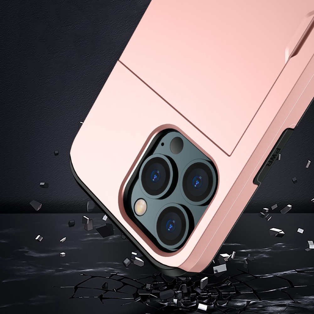 iPhone 13 Pro - Hybrid Skal Med Kortfack - Röd
