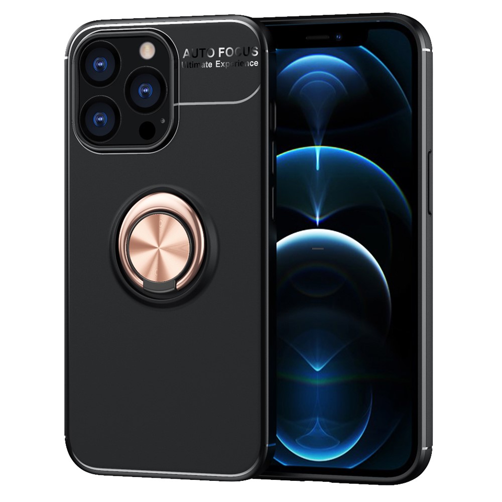  iPhone 13 Pro - Ring Skal - Svart/Roséguld