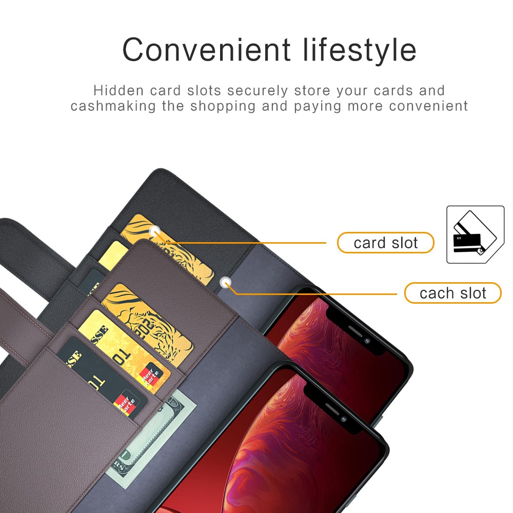  iPhone 13 Pro - Premium Äkta Läder Fodral - Svart