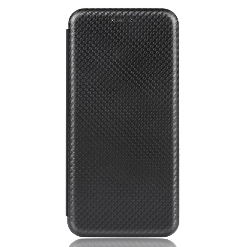  iPhone 13 Pro - Kolfiber Textur Flip Fodral - Svart