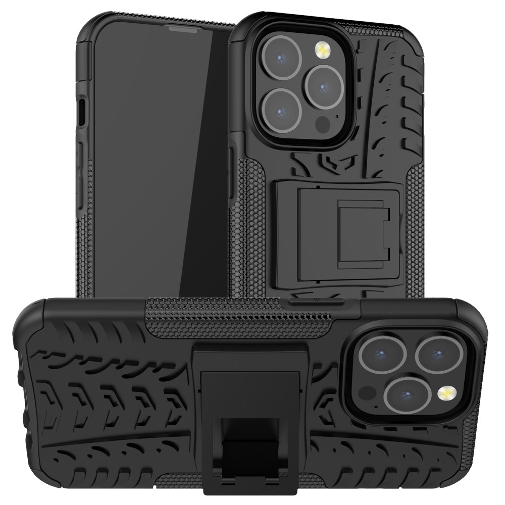  iPhone 13 Pro - Ultimata Stöttåliga Skalet med Stöd - Svart