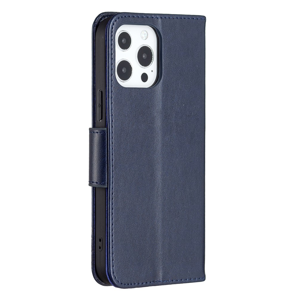  iPhone 13 Pro - Butterfly Läder Fodral - Mörk Blå