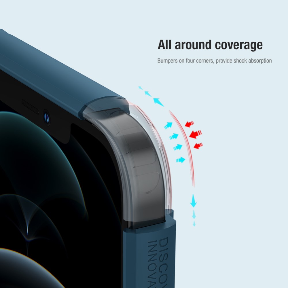 NILLKIN iPhone 13 Pro - NILLKIN Shield Frostat Skal - Blå