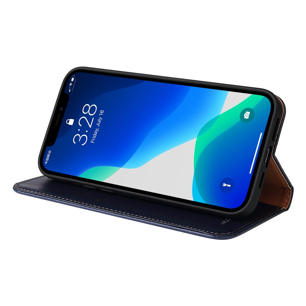  iPhone 13 Pro - Läder Flip Fodral - Blå