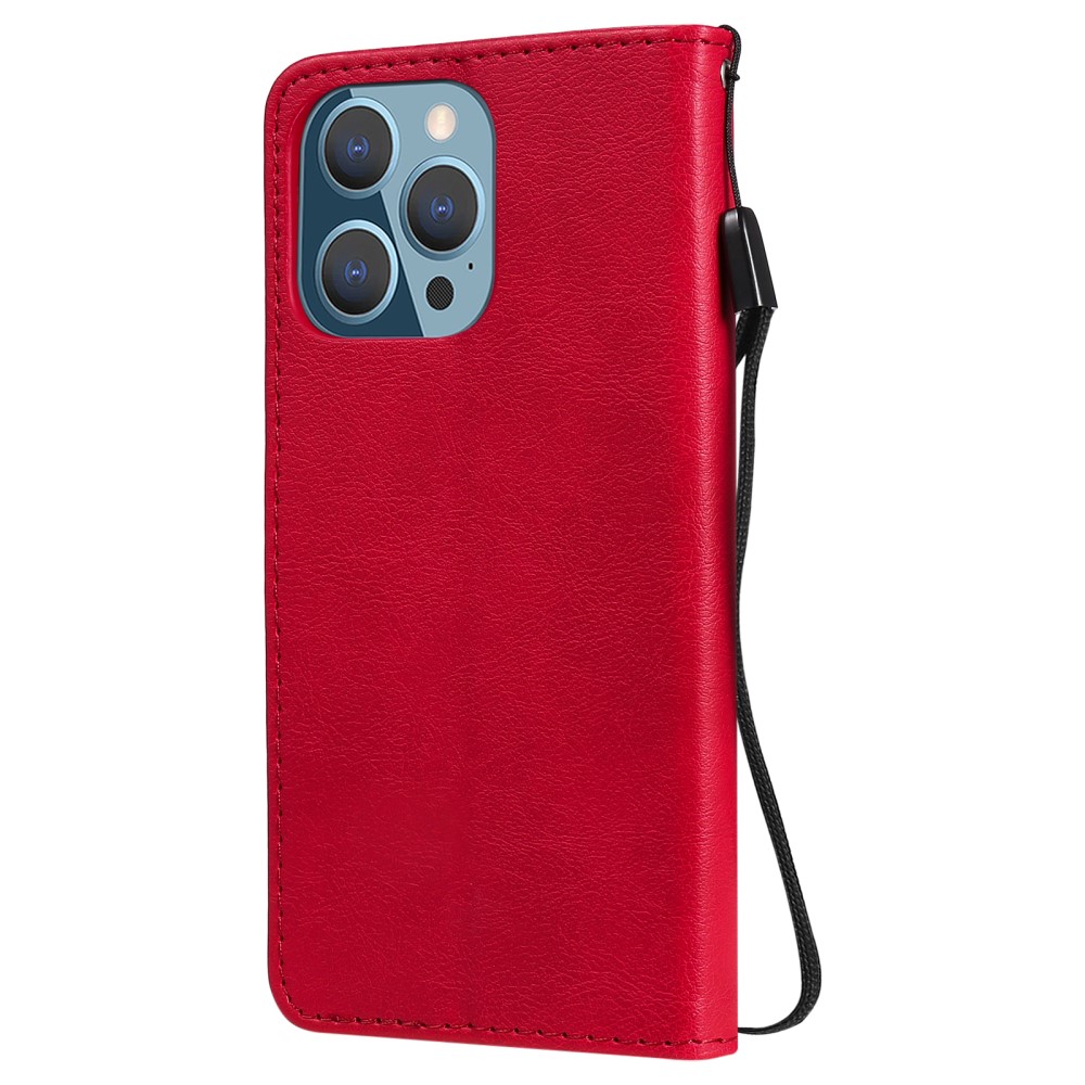  iPhone 13 Pro - Solid Läder Fodral - Röd
