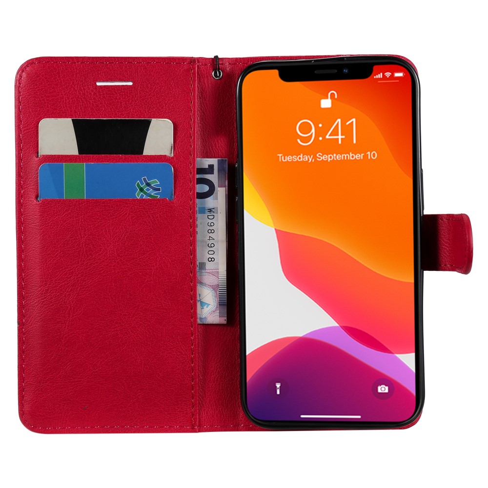  iPhone 13 Pro - Solid Läder Fodral - Röd
