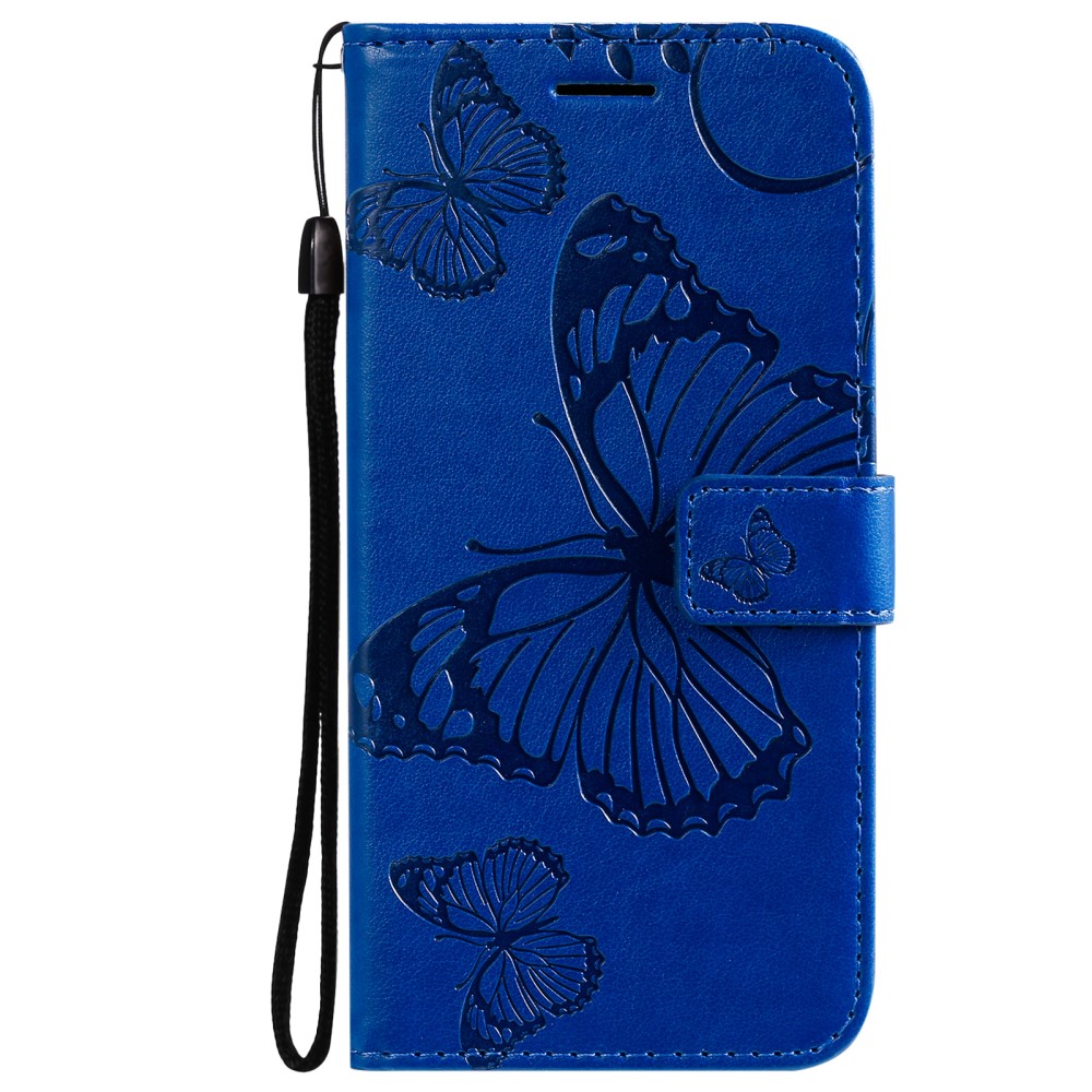  iPhone 13 Pro - Fodral Med Butterfly Tryck - Blå