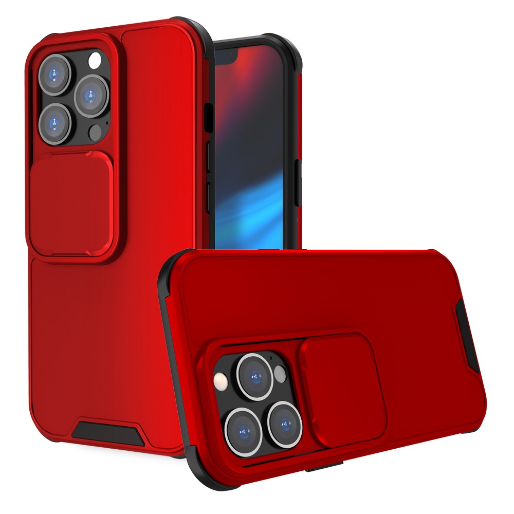  iPhone 13 Pro - CamShield Hybrid Skal - Röd