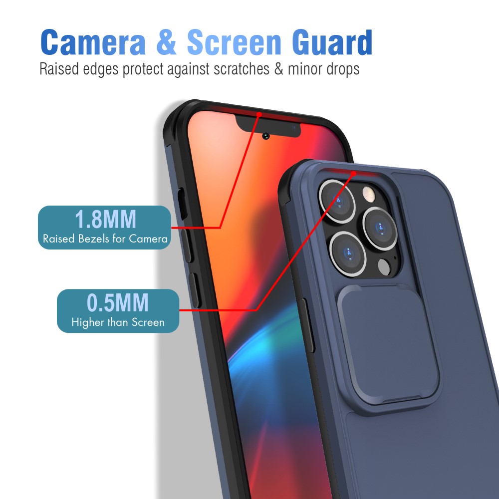  iPhone 13 Pro - CamShield Hybrid Skal - Blå