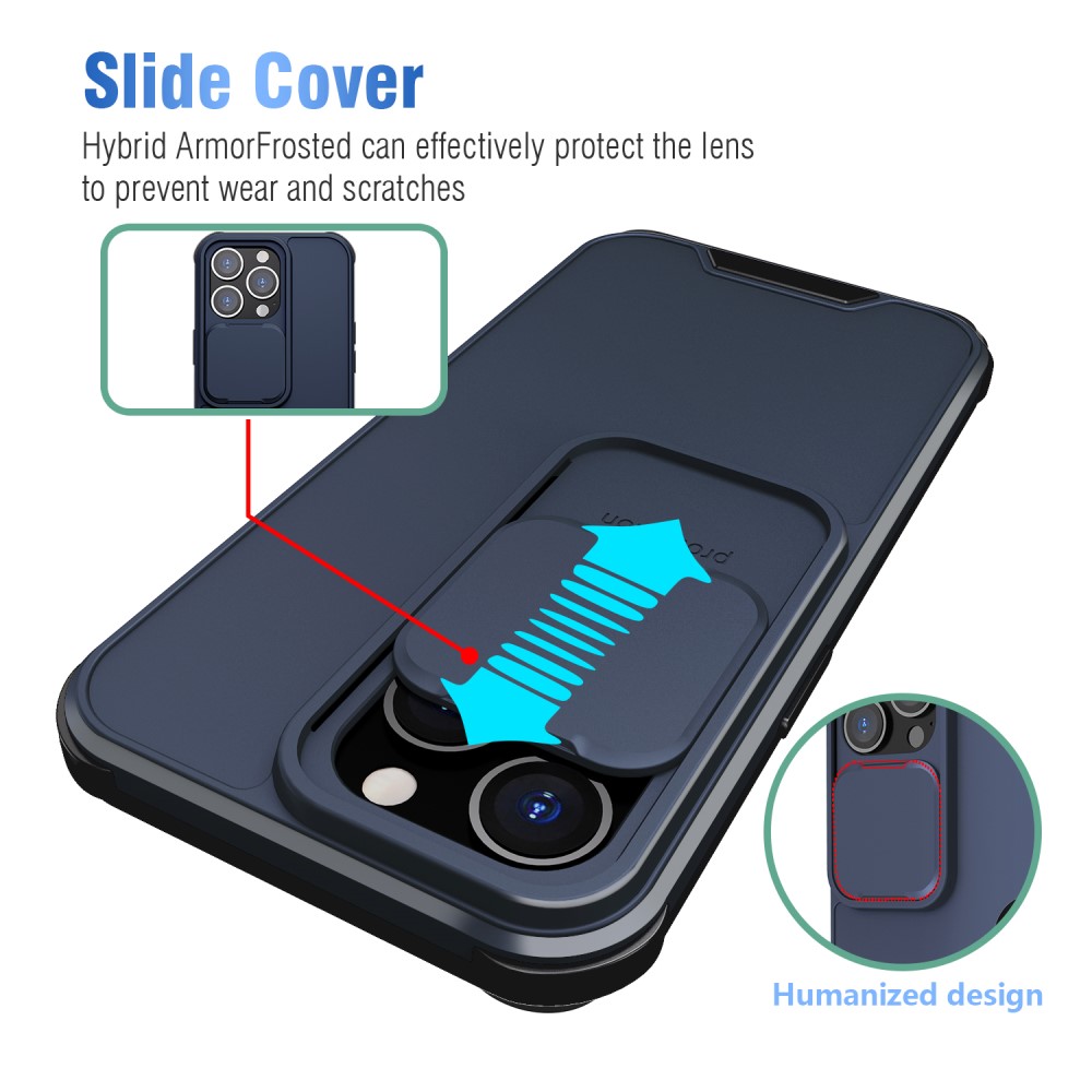  iPhone 13 Pro - CamShield Hybrid Skal - Blå