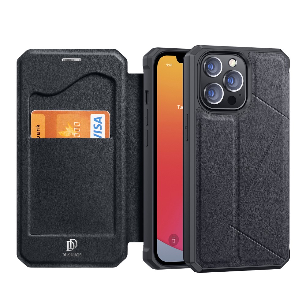 DUX DUCIS iPhone 13 Pro - DUX DUCIS Skin X Shockproof Läder Fodral - Svart