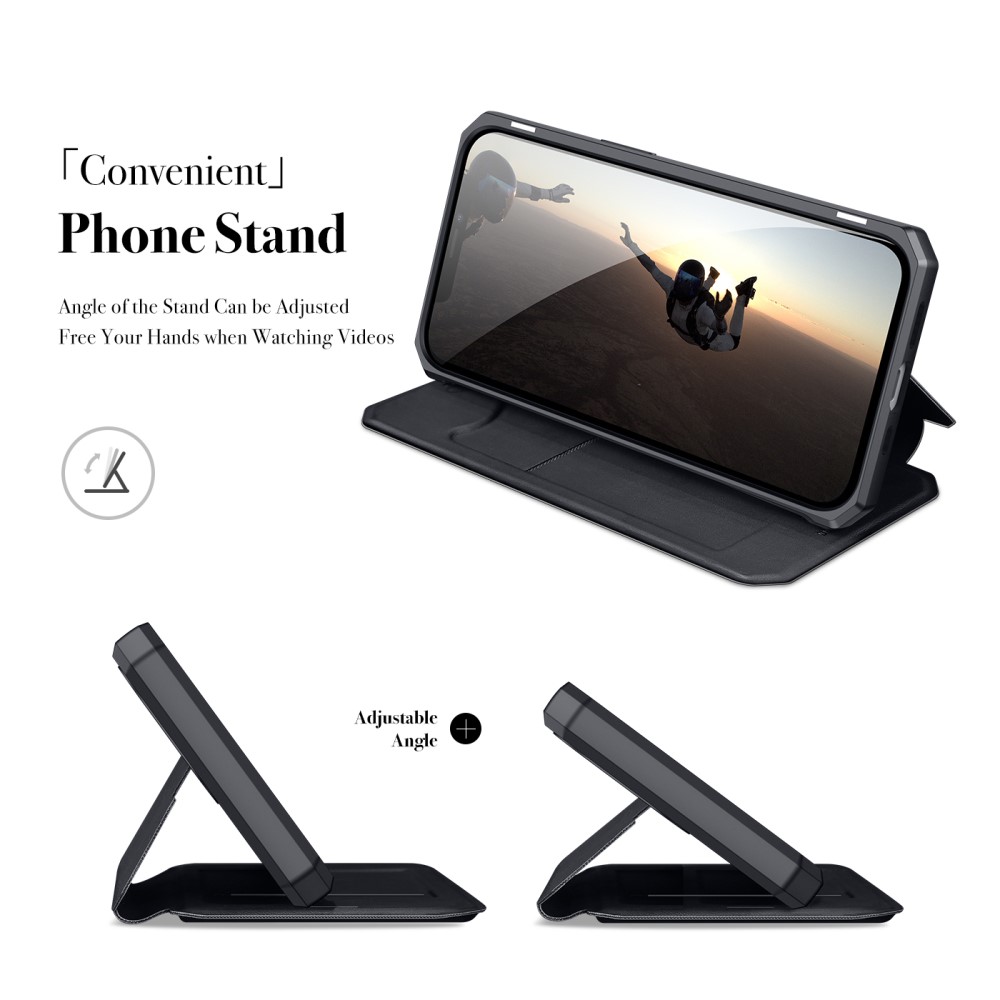 DUX DUCIS iPhone 13 Pro - DUX DUCIS Skin X Shockproof Läder Fodral - Svart