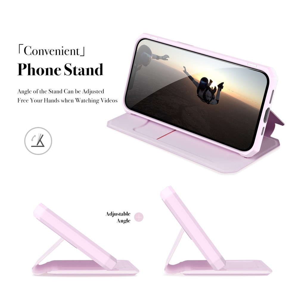 DUX DUCIS iPhone 13 Pro - DUX DUCIS Skin X Shockproof Läder Fodral - Rosa