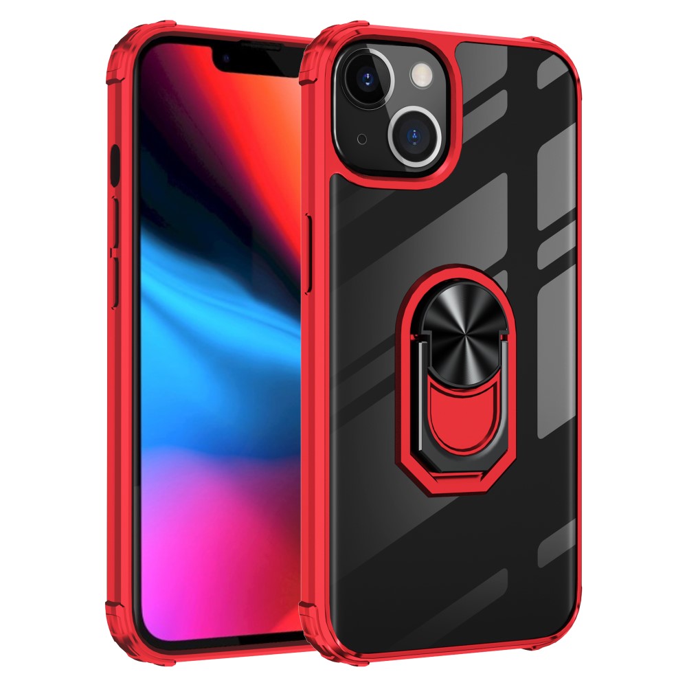 iPhone 13 Mini - Shockproof Ring Hybrid Skal - Röd