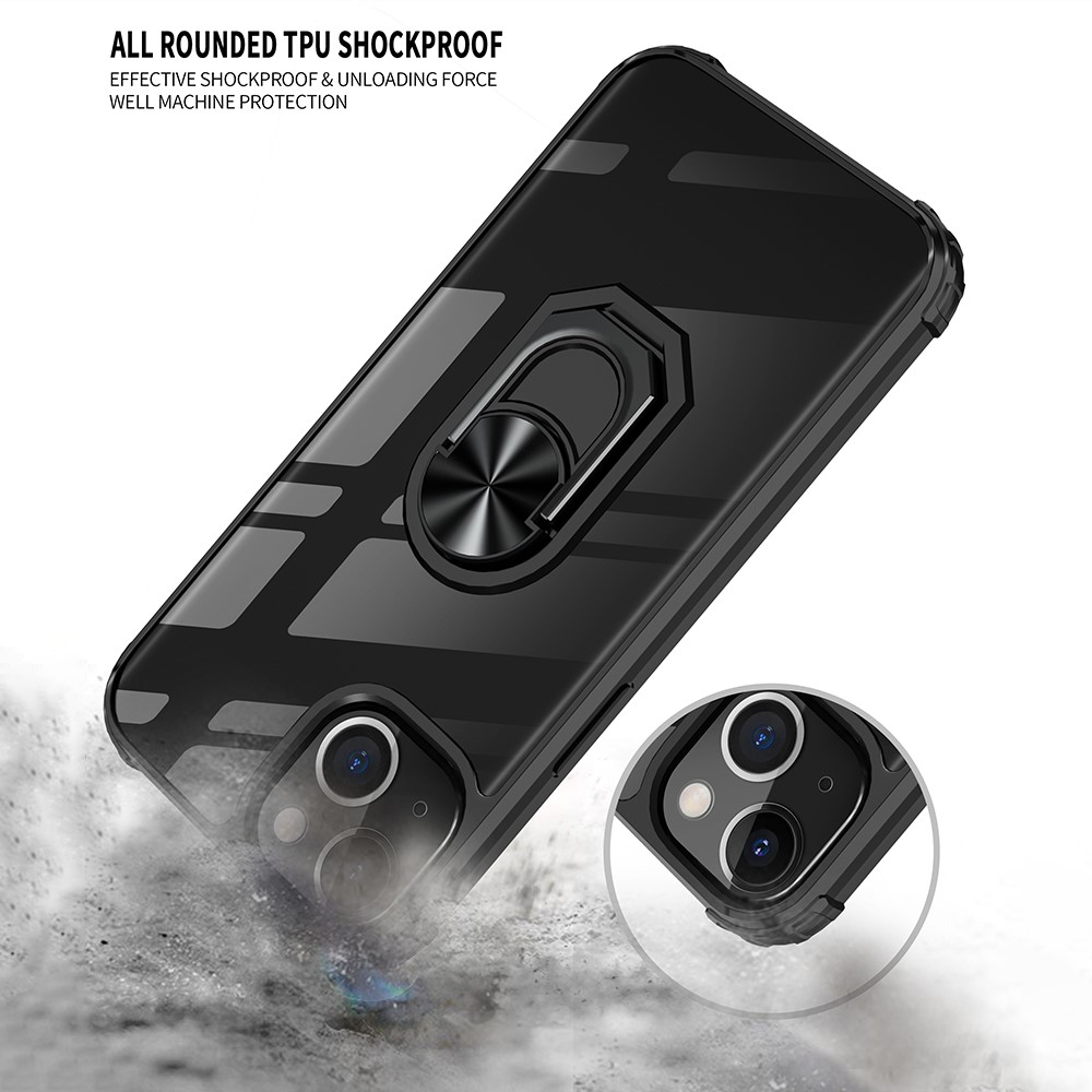  iPhone 13 Mini - Shockproof Ring Hybrid Skal - Röd