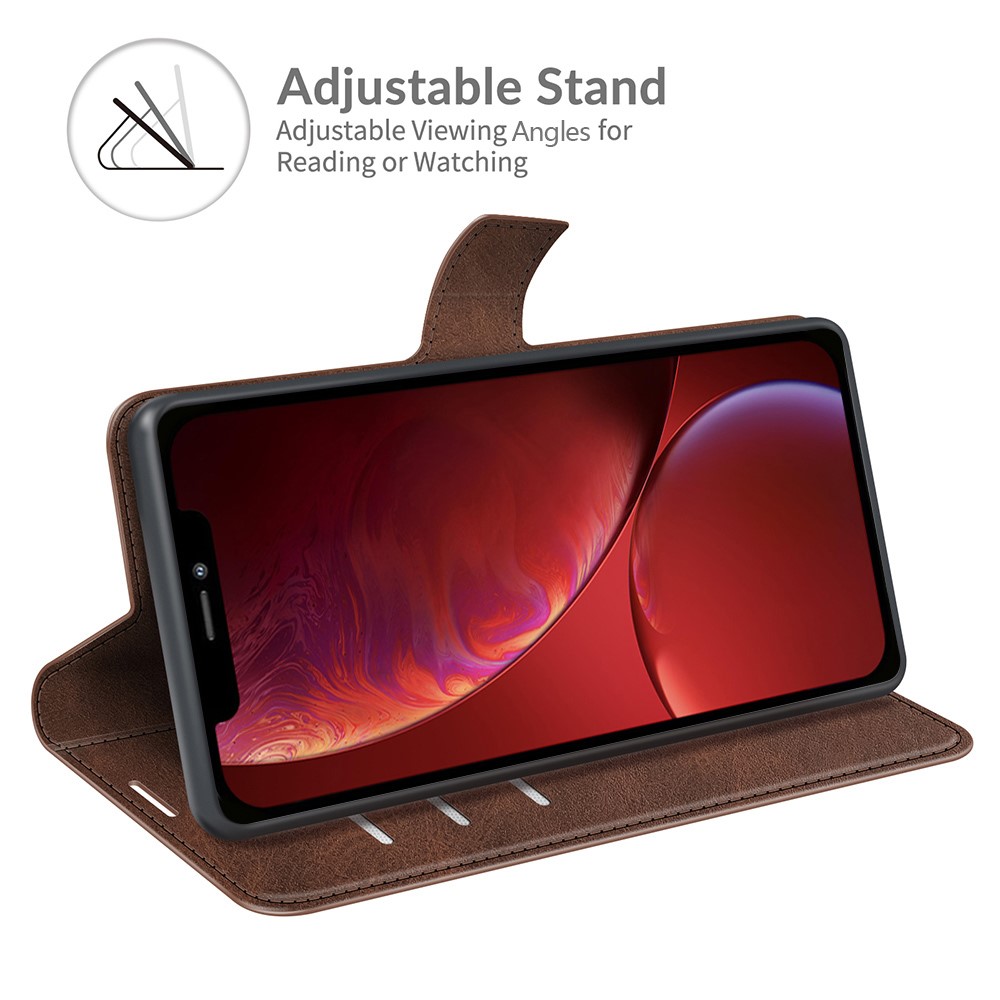  iPhone 13 Mini - Slim Solid Läder Fodral - Brun