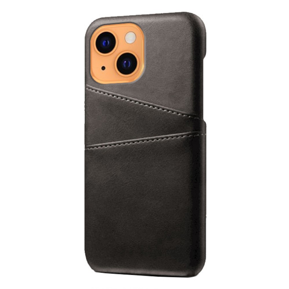 KSQ iPhone 13 Mini - KSQ Läder Skal Med Kortfack - Svart