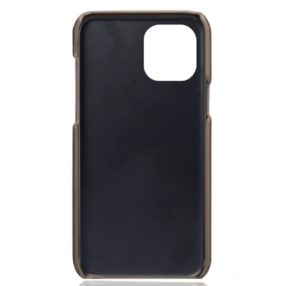 KSQ iPhone 13 Mini - KSQ Läder Skal Med Kortfack - Grå