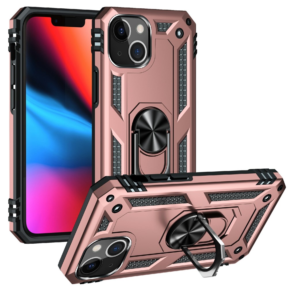 iPhone 13 Mini - Shockproof Hybrid Ring Skal - Roséguld