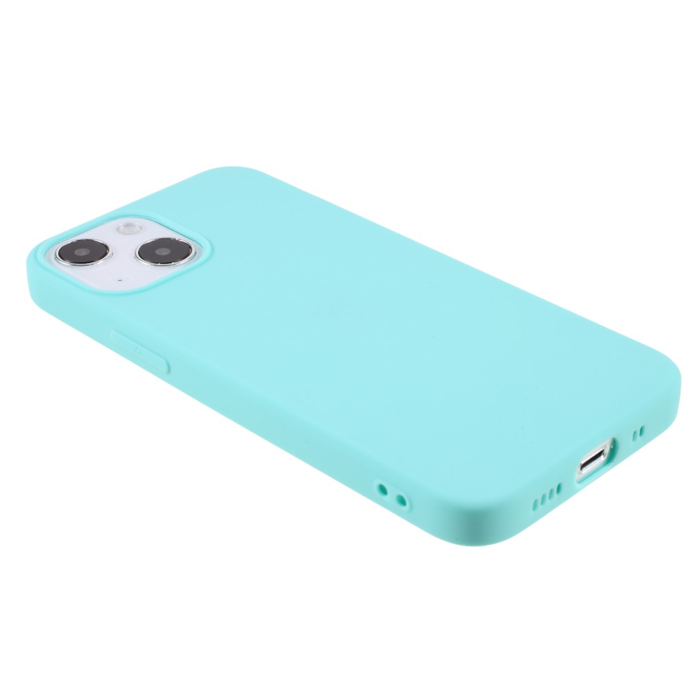  iPhone 13 Mini - Matt TPU Skal - Cyan