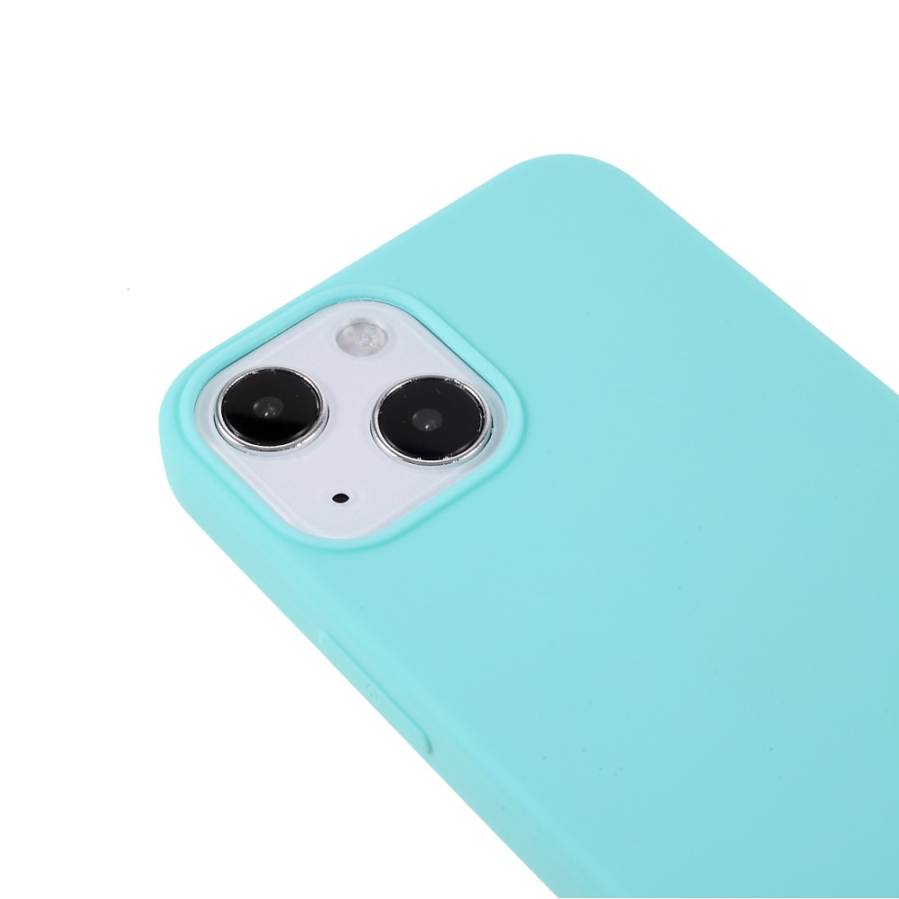  iPhone 13 Mini - Matt TPU Skal - Cyan