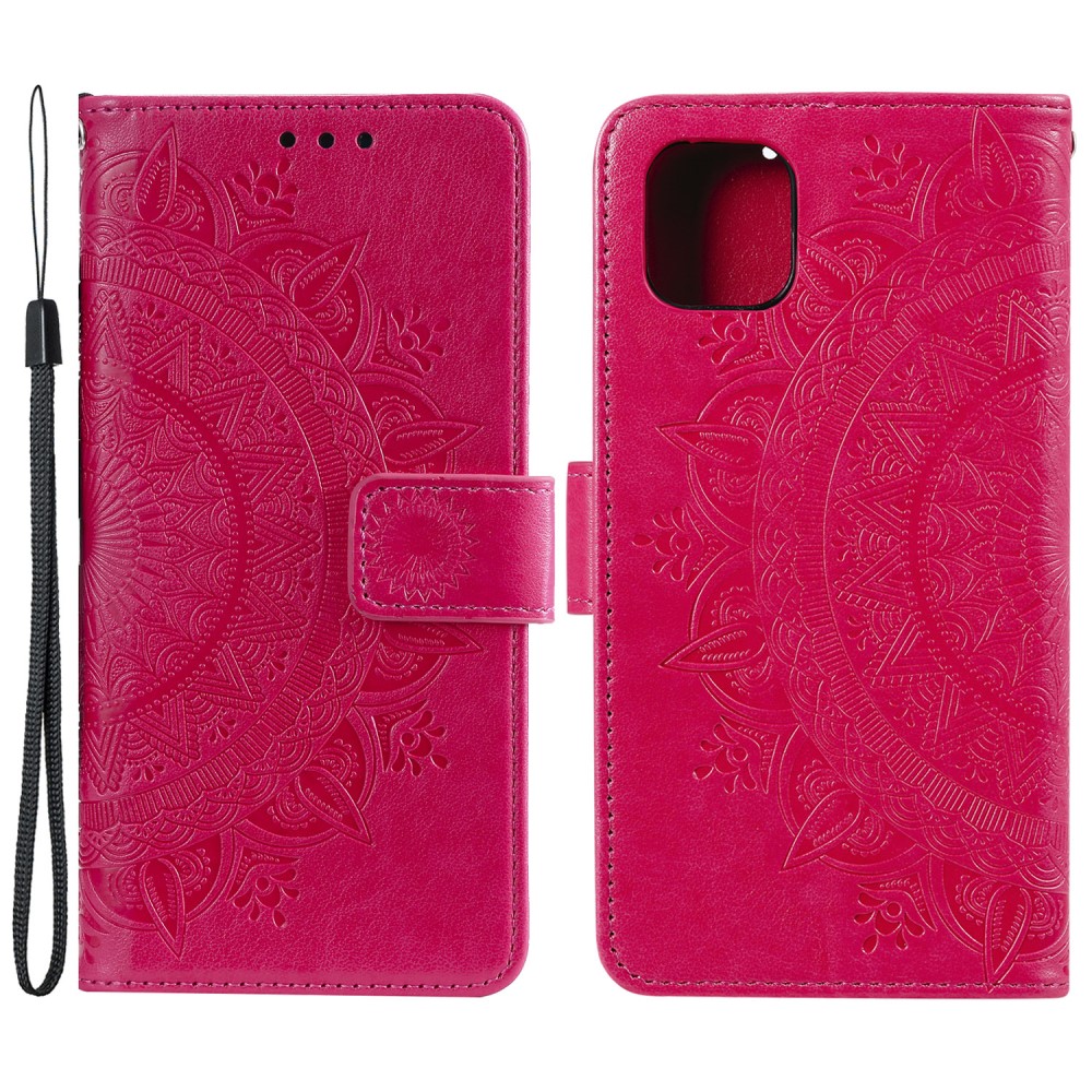  iPhone 13 Mini - Mandala Läder Fodral - Rosa
